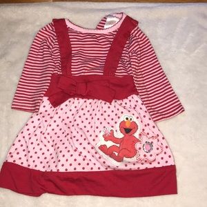 Infant girls Elmo overall dress!